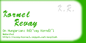 kornel revay business card